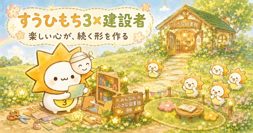 すうひもち3×建設者とは？楽しい心が、続く形を作るタイプ