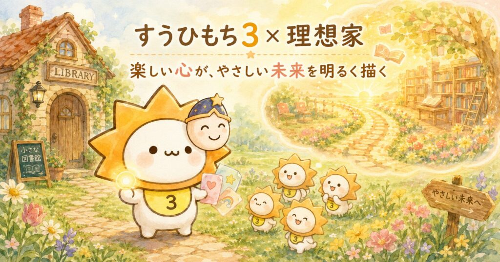 すうひもち3×理想家とは？楽しい心が、やさしい未来を明るく描くタイプ