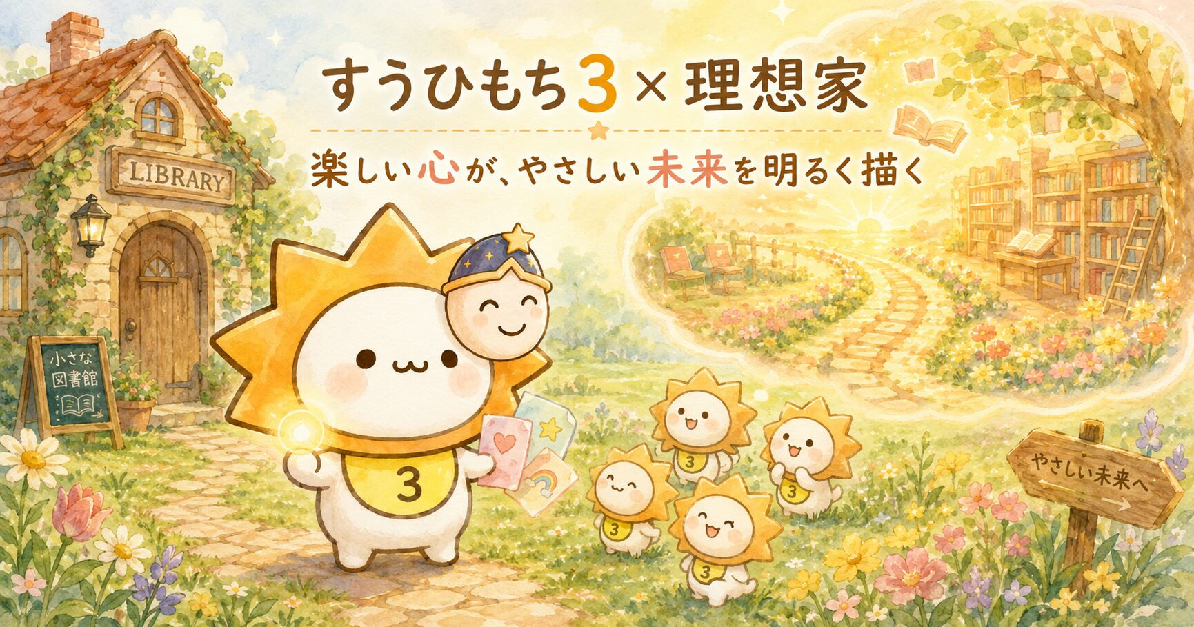すうひもち3×理想家とは？楽しい心が、やさしい未来を明るく描くタイプ