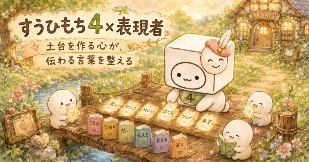すうひもち4×表現者とは？土台を作る心が、伝わる言葉を整えるタイプ
