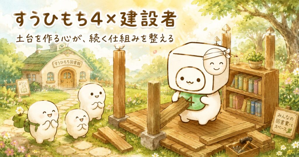 すうひもち4×建設者とは？土台を作る心が、続く仕組みを整えるタイプ