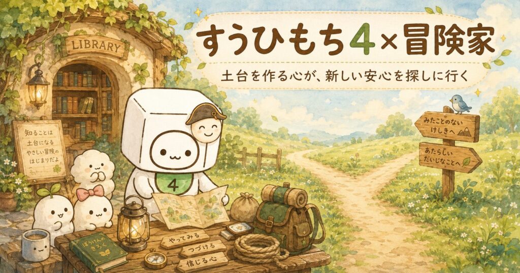 すうひもち4×冒険家とは？土台を作る心が、新しい安心を探しに行くタイプ