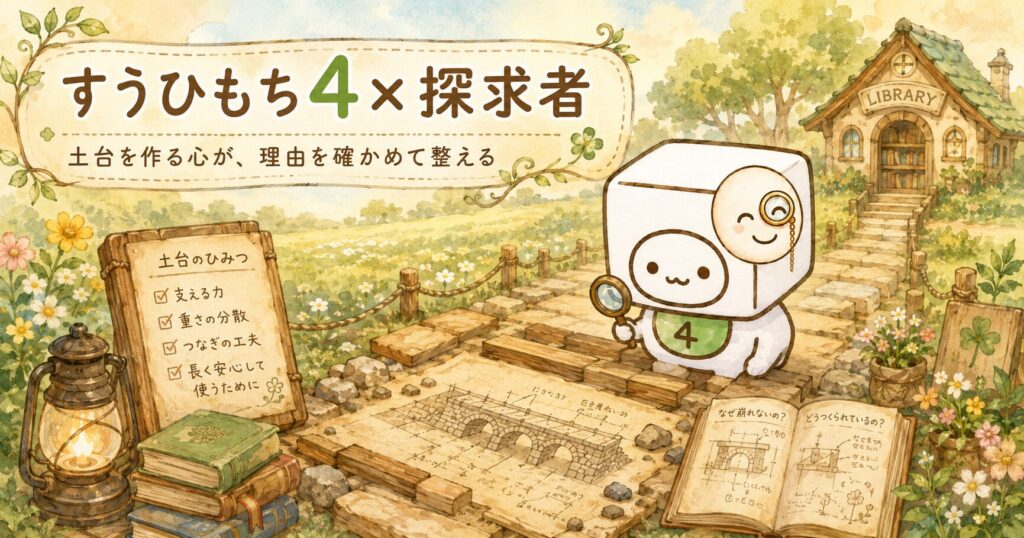 すうひもち4×探求者とは？土台を作る心が、理由を確かめて整えるタイプ