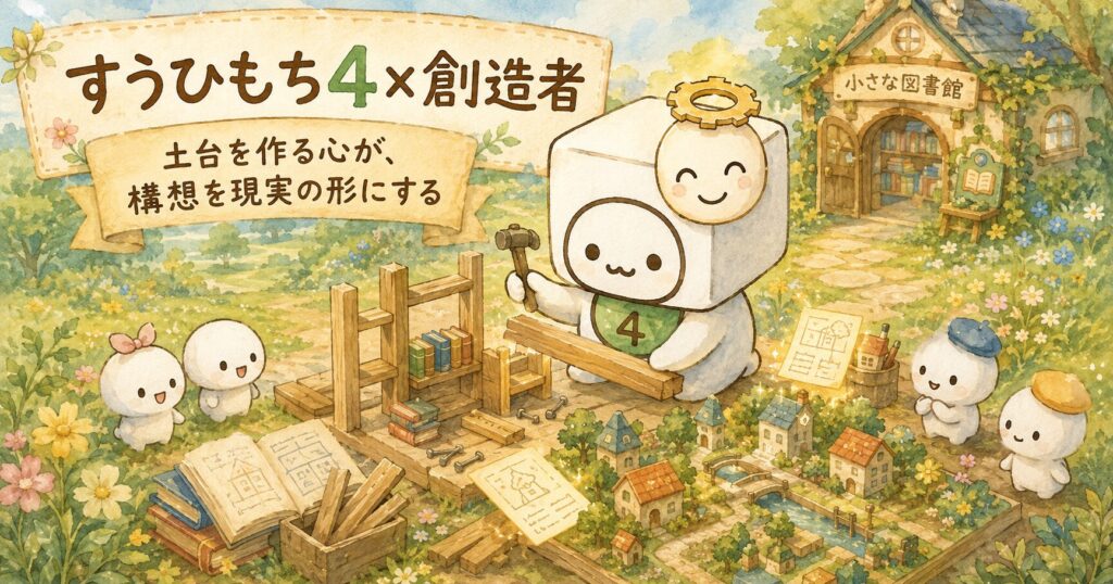 すうひもち4×創造者とは？土台を作る心が、構想を現実の形にするタイプ