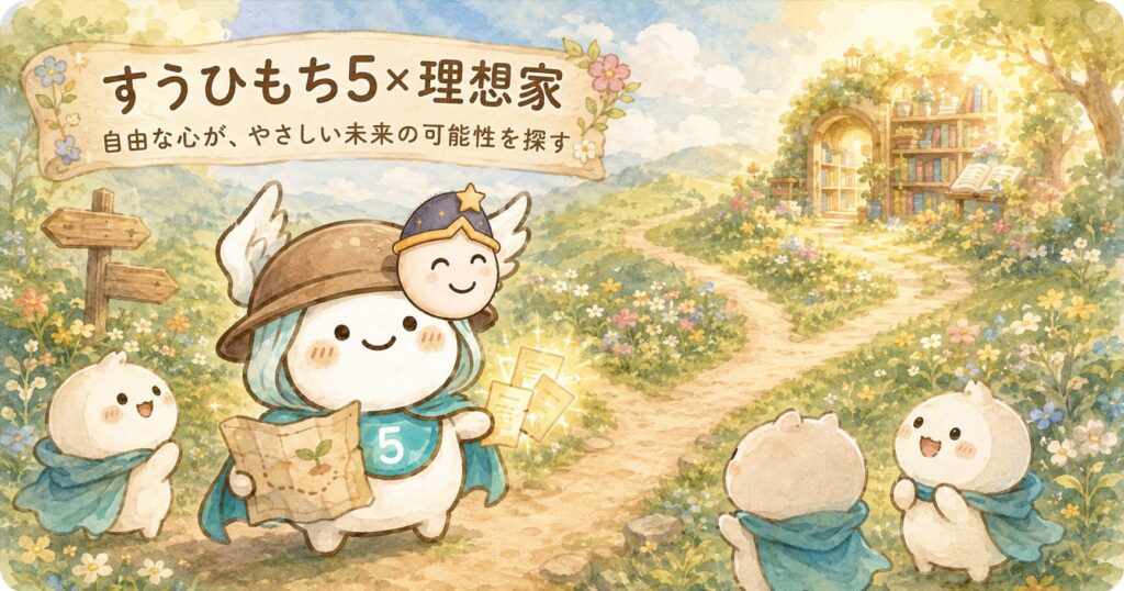 すうひもち5×理想家とは？自由な心が、やさしい未来の可能性を探すタイプ