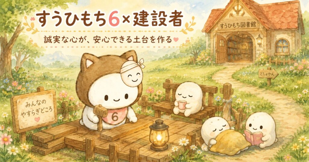 すうひもち6×建設者とは？誠実な心が、安心できる土台を作るタイプ