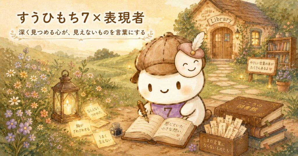 すうひもち7×表現者とは？深く見つめる心が、見えないものを言葉にするタイプ