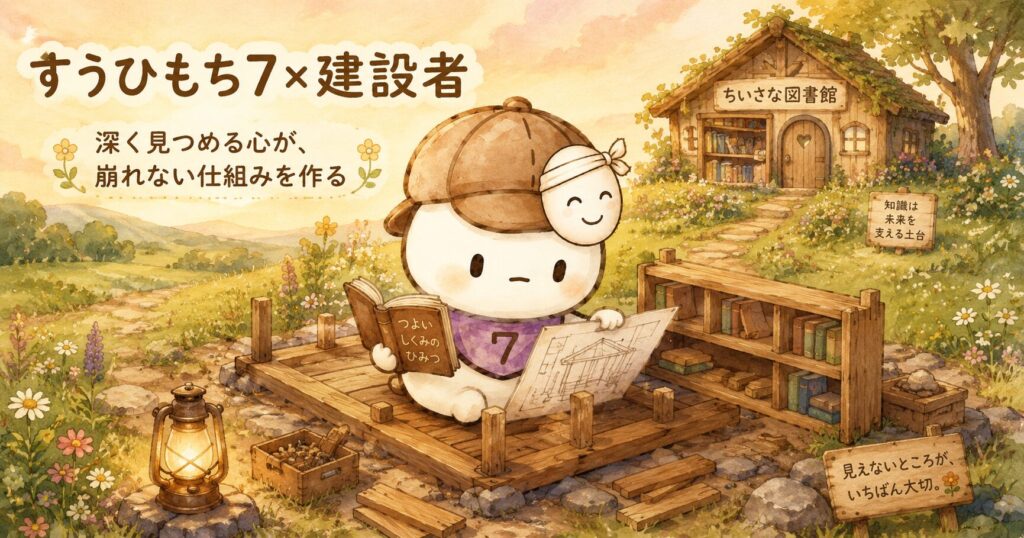 すうひもち7×建設者とは？深く見つめる心が、崩れない仕組みを作るタイプ