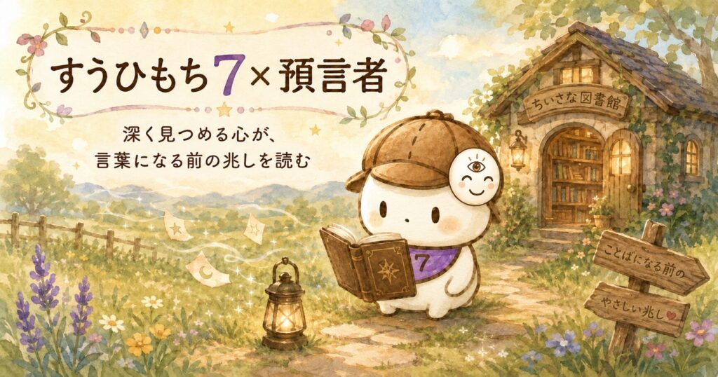 すうひもち7×預言者とは？深く見つめる心が、言葉になる前の兆しを読むタイプ
