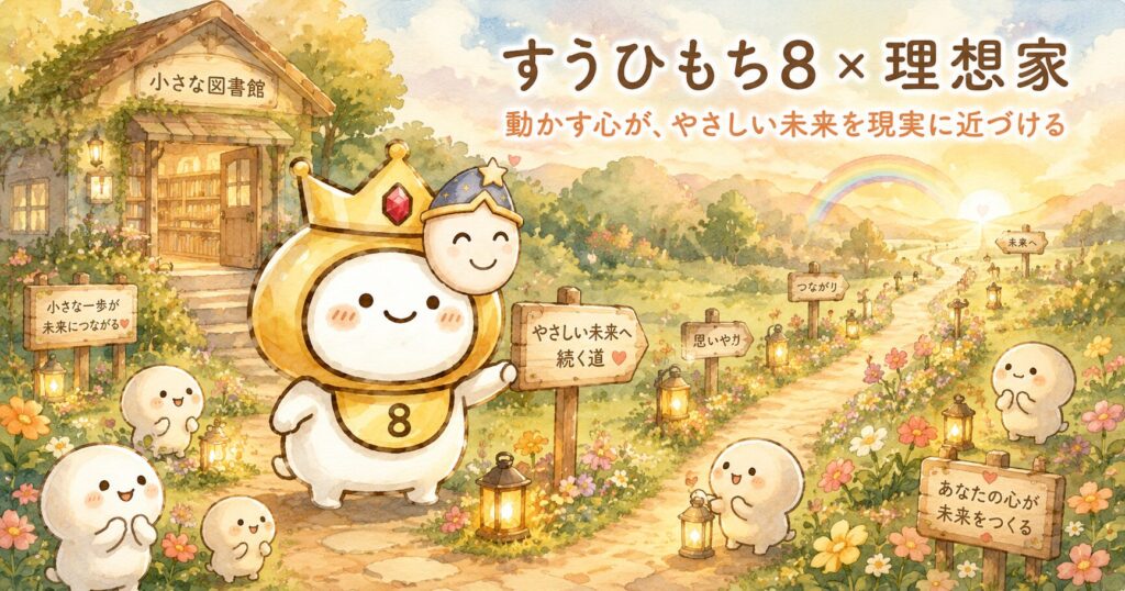 すうひもち8×理想家とは？動かす心が、やさしい未来を現実に近づけるタイプ